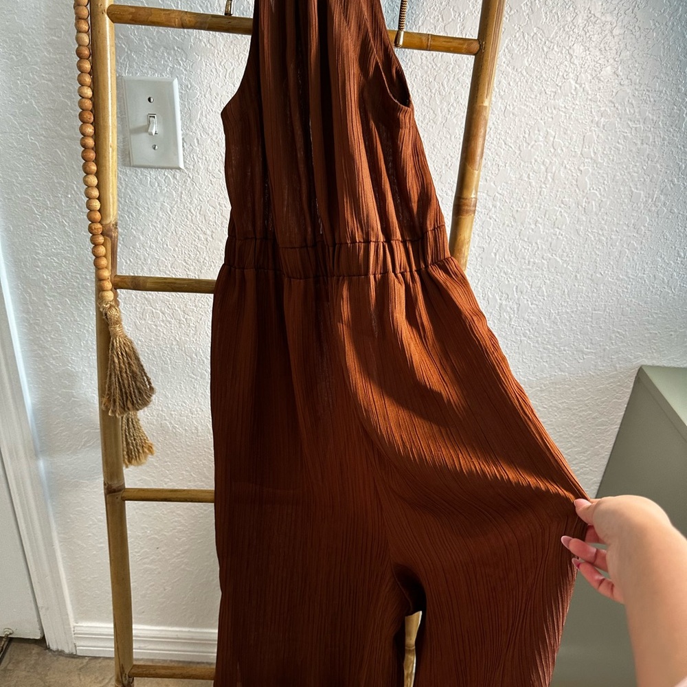 Zara Rich Brown Jumpsuit